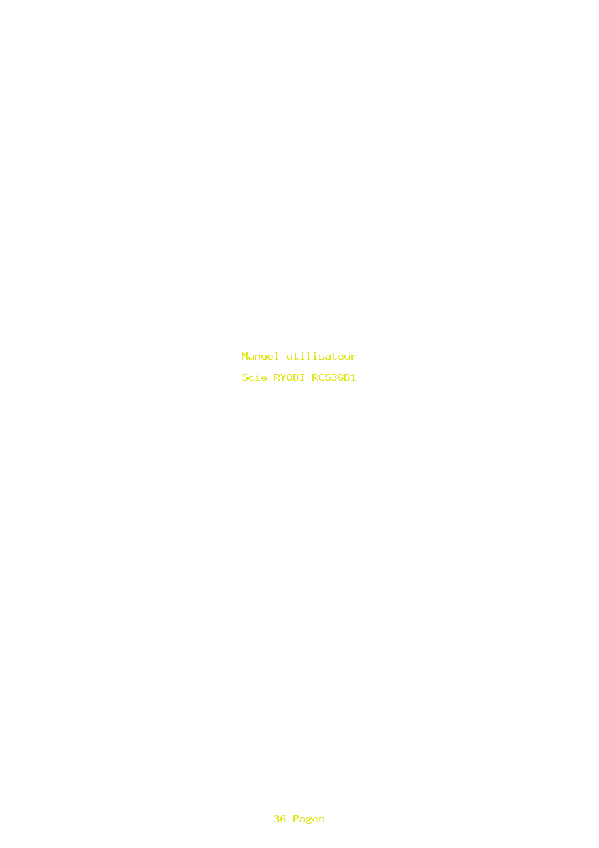 Page 1 de la notice Manuel utilisateur RYOBI RCS36B1