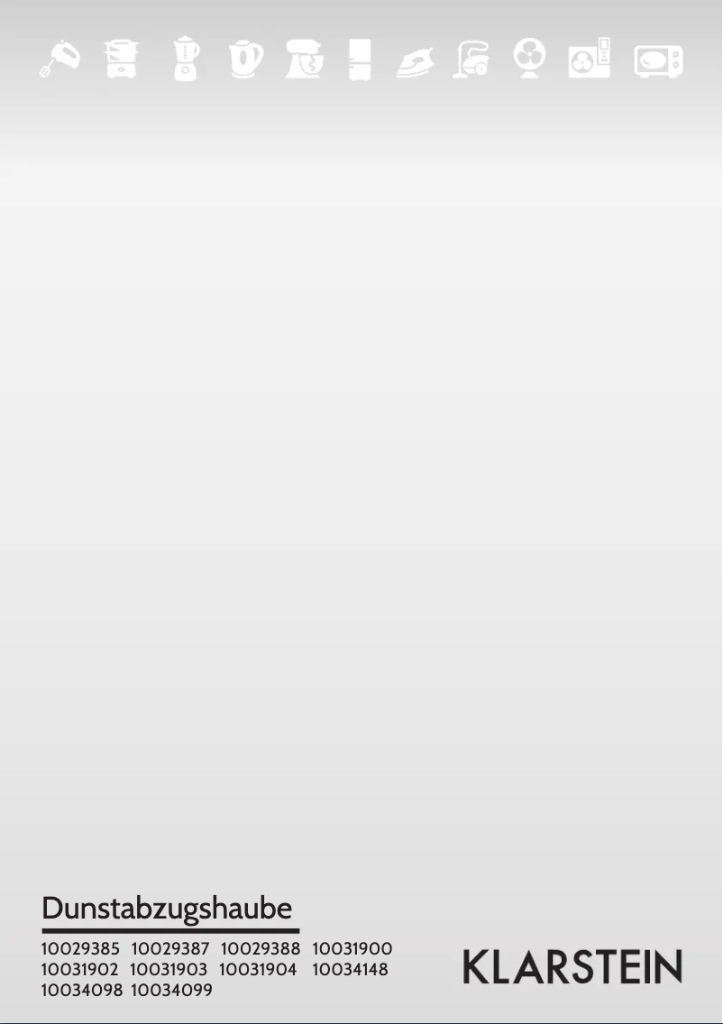 Page 1 de la notice Manuel utilisateur Klarstein 10034099