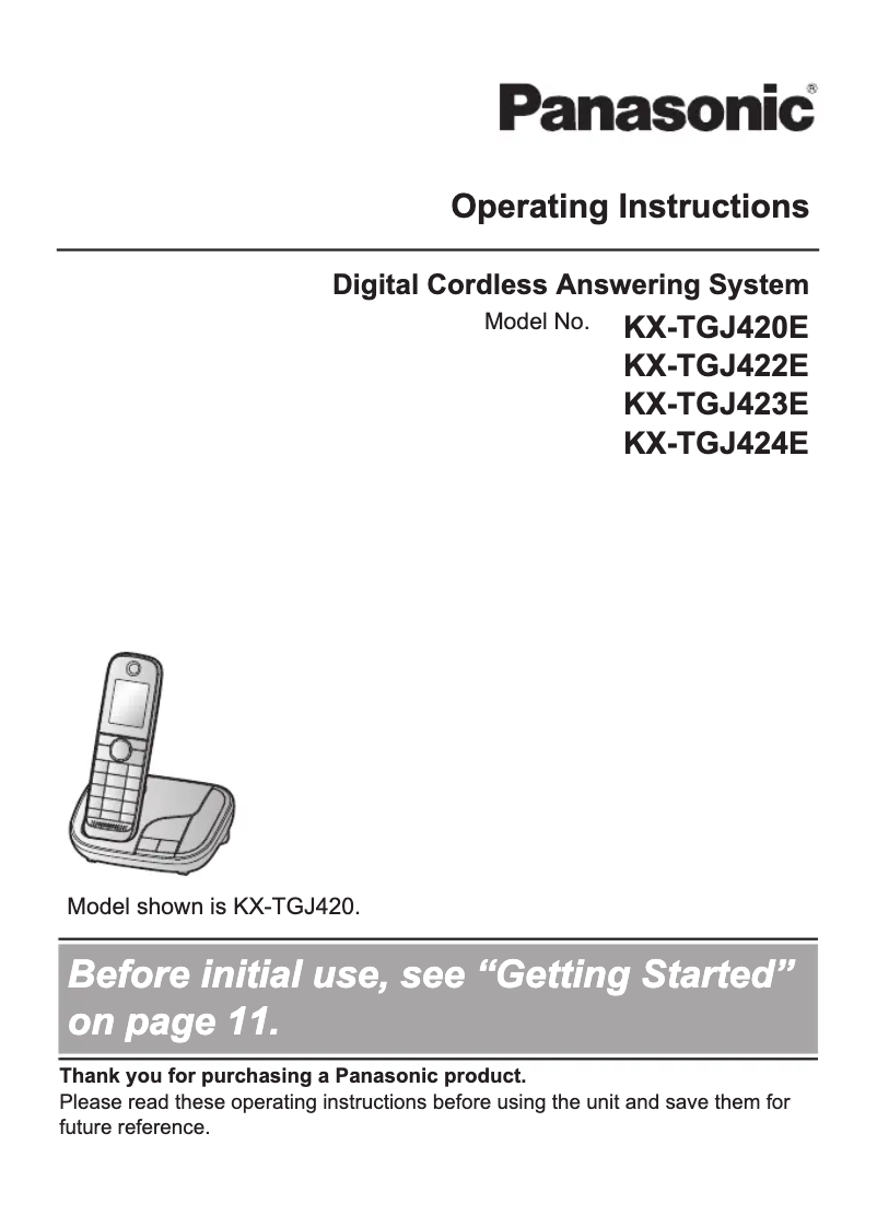 Página 1 del manual Manual de usuario Panasonic KX-TGJ423E