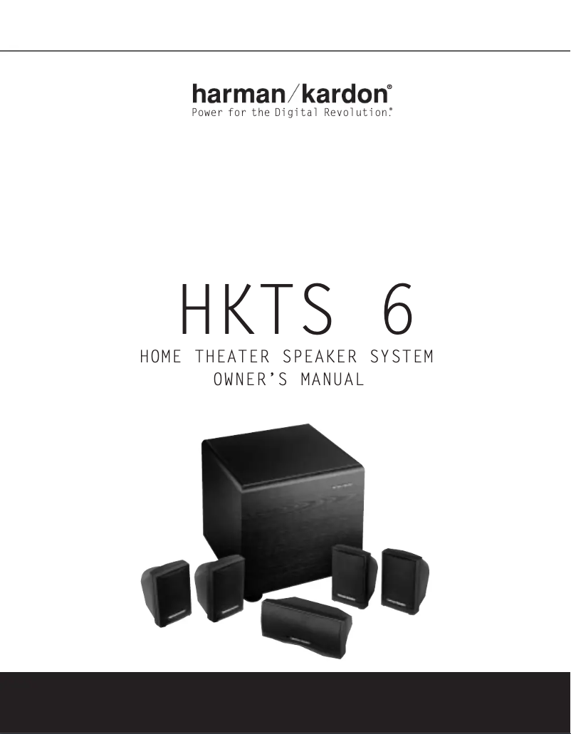 Page 1 de la notice Manuel utilisateur Harman Kardon HKTS 6