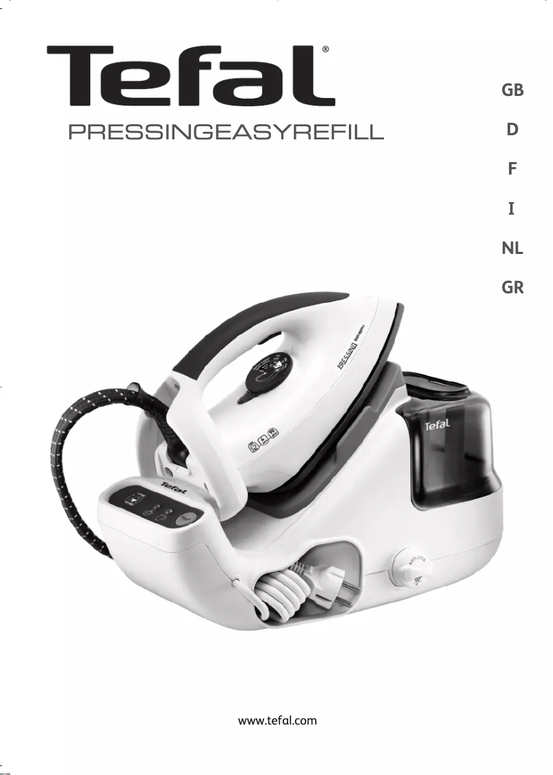 Page 1 de la notice Manuel utilisateur Tefal Pressing Easy Refill GV7070G0