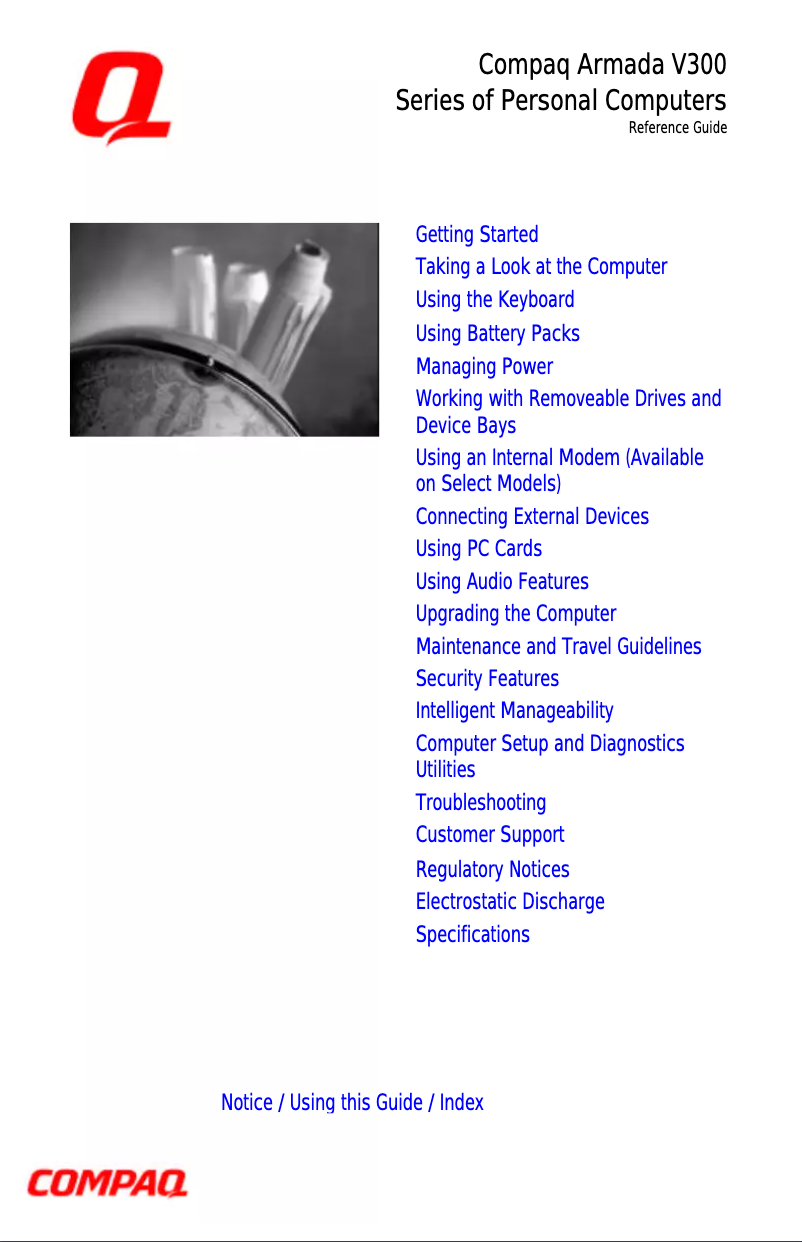 Página 1 del manual Manual de usuario Compaq Armada V300