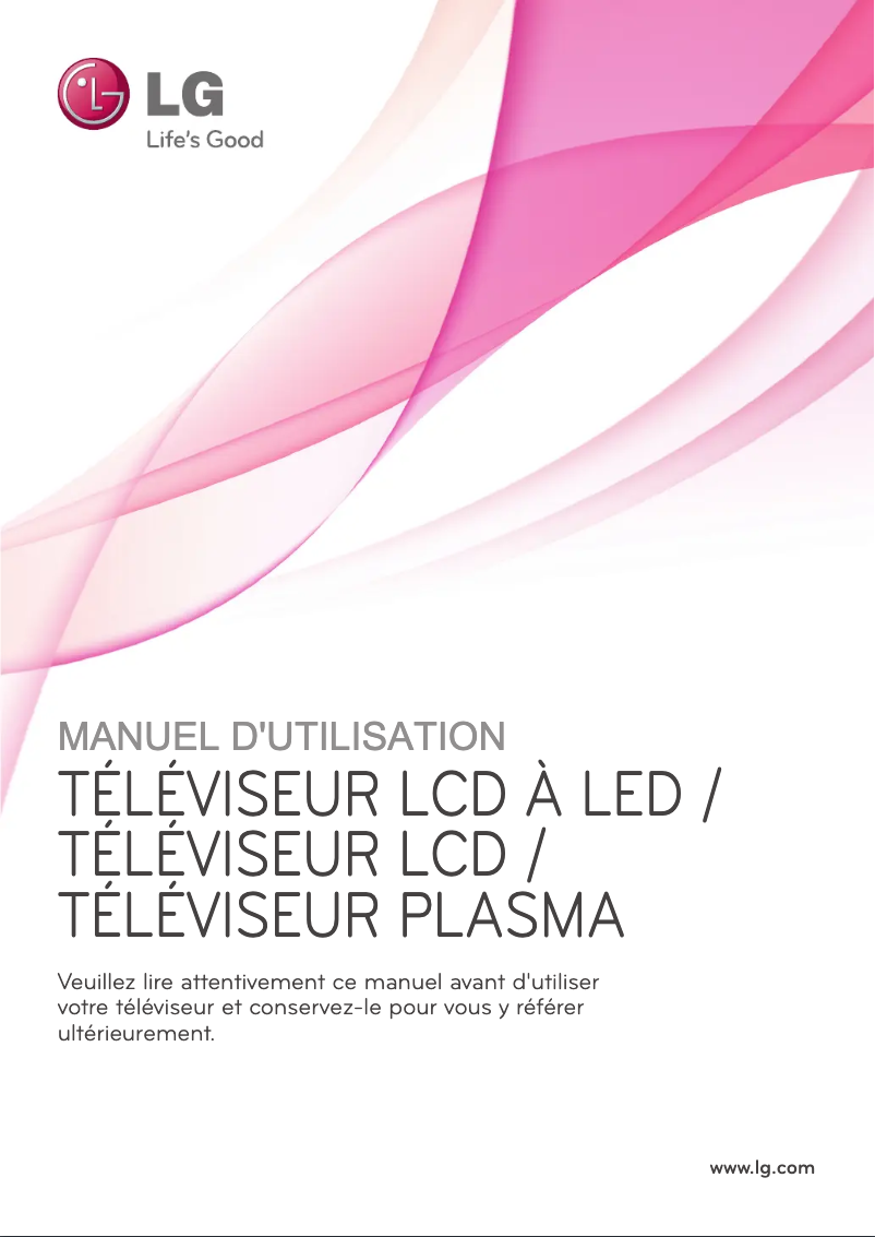 Page 1 de la notice Manuel utilisateur LG 60PZ570