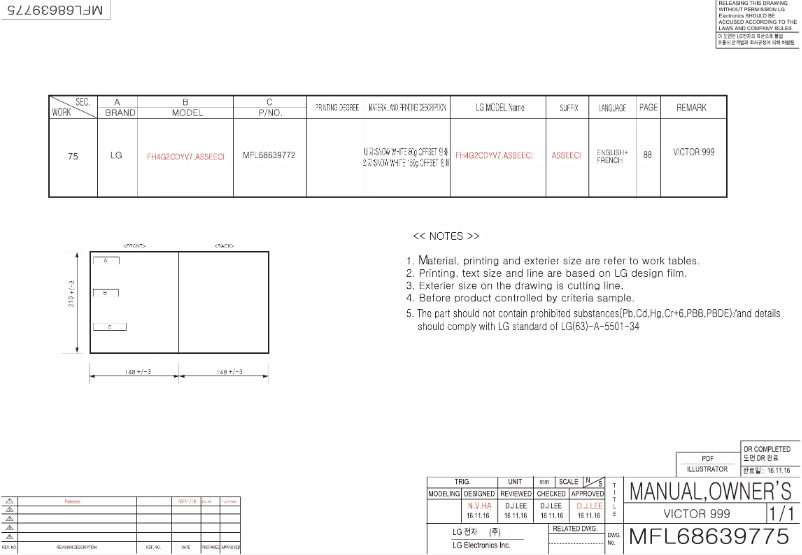 Image de la première page du manuel de l'appareil WM3770HVA