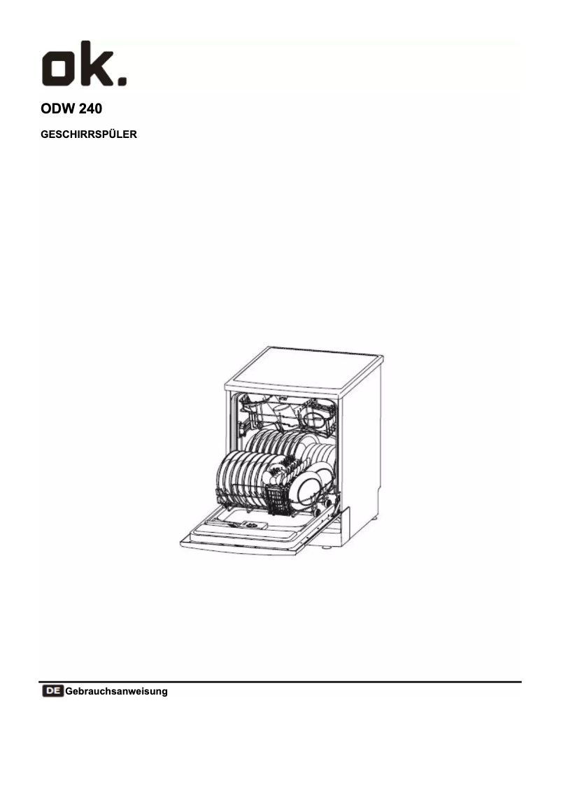 Page 1 de la notice Manuel utilisateur OK ODW 240