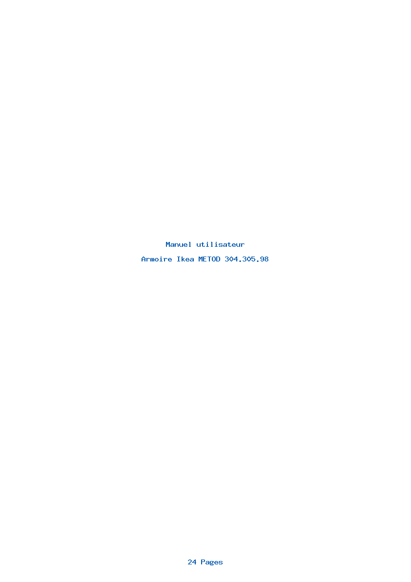 Page 1 de la notice Manuel utilisateur Ikea METOD 304.305.98
