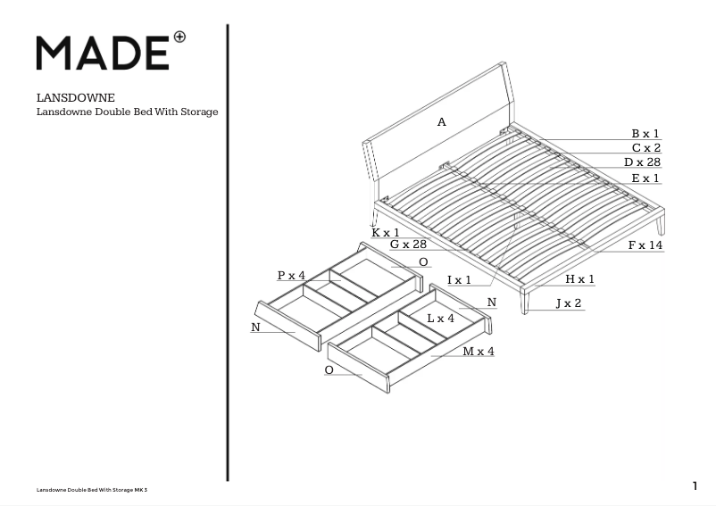 Page 1 de la notice Manuel utilisateur MADE Lansdowne