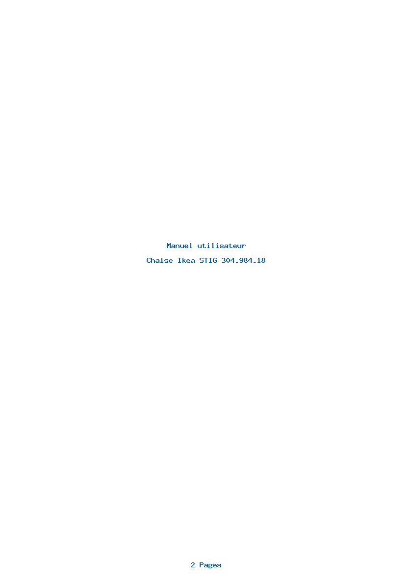 Page 1 de la notice Manuel utilisateur Ikea STIG 304.984.18