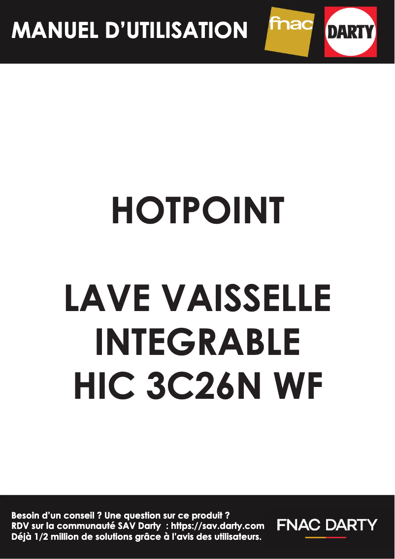 Página 1 del manual Manual de usuario Hotpoint HIC 3C26N WF