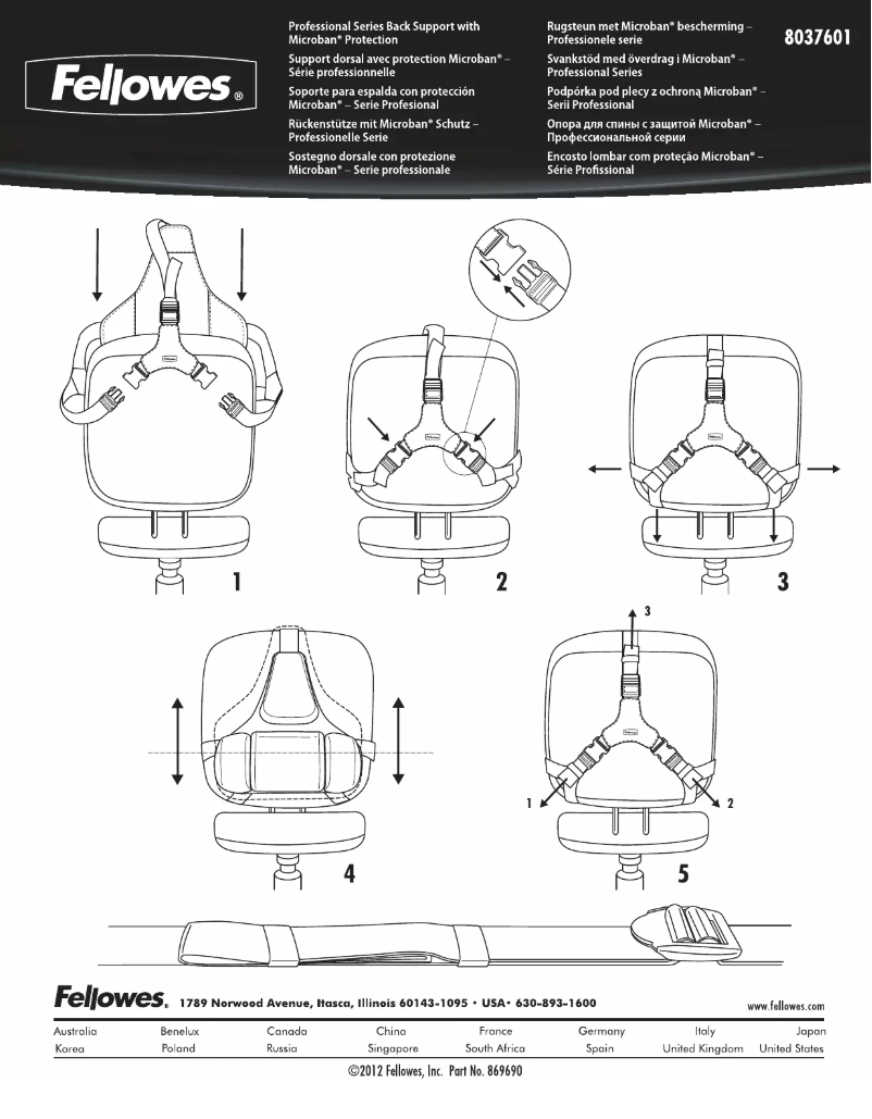 Page 1 de la notice Manuel utilisateur Fellowes FEL8037601