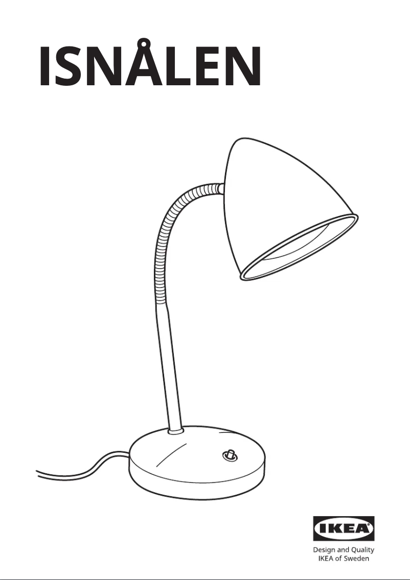 Page 1 de la notice Manuel utilisateur Ikea ISNÅLEN 005.374.35