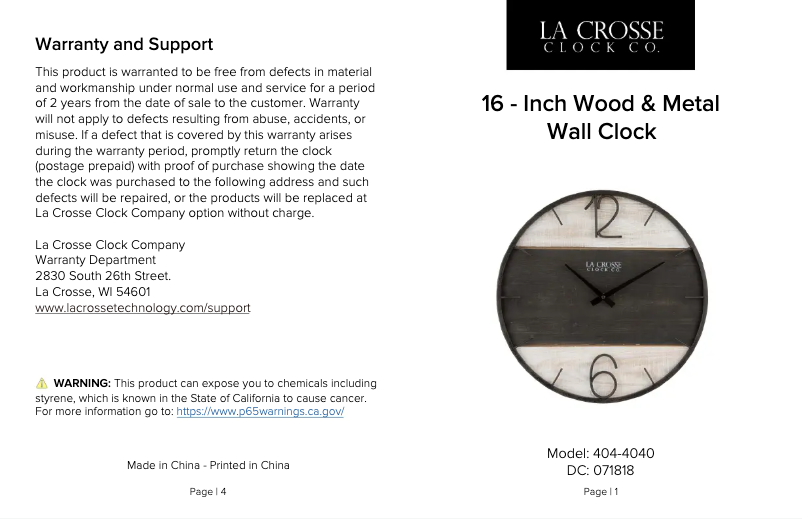 Página 1 del manual Manual de usuario La Crosse Technology 404-4040