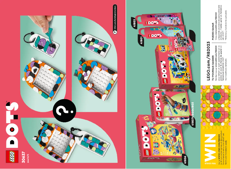 Page 1 de la notice Manuel utilisateur Lego Dots 30637