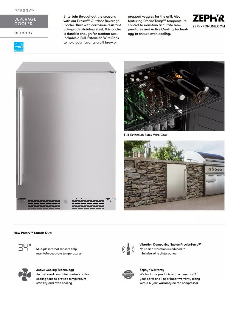 Página 1 del manual Ficha técnica Zephyr PRB24C01ODSS