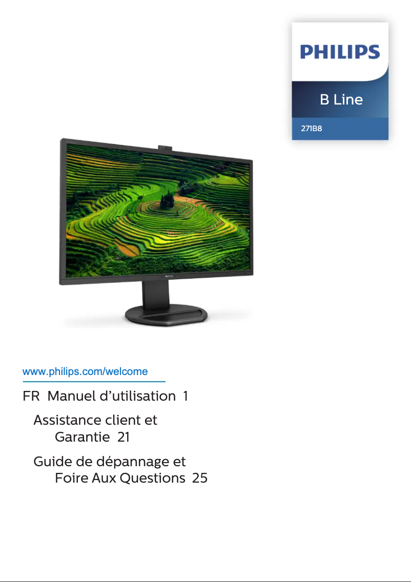 Page n°1 - Manuel utilisateur Philips 271B8QJKEB