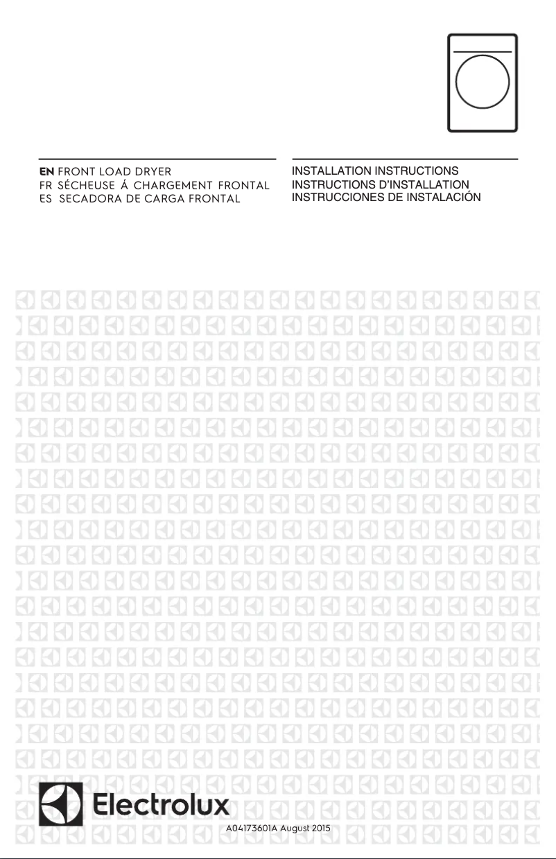 Page 1 de la notice Guide d'installation Electrolux EFME617S