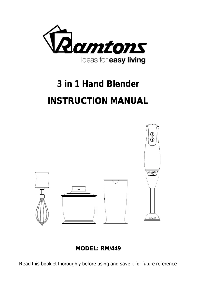 Página 1 del manual Manual de usuario Ramtons RM/449
