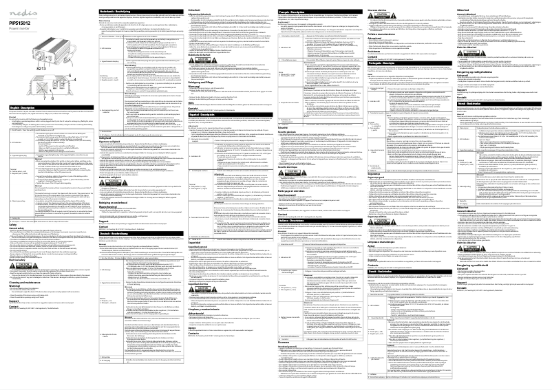 Page 1 de la notice Manuel utilisateur Nedis PIPS15012