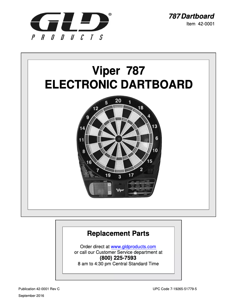 Page 1 de la notice Manuel utilisateur Viper Viper 787 42-0001