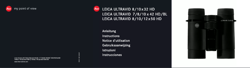 Page 1 of the manual User Manual Leica Ultravid 12x50 HD