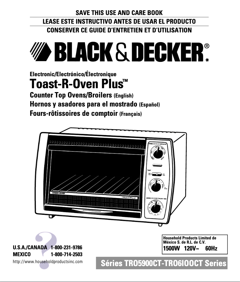 Page n°1 - Manuel utilisateur Black & Decker TRO6100CT