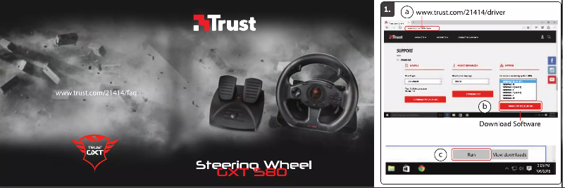 Page 1 de la notice Manuel utilisateur Trust Sano GXT 580