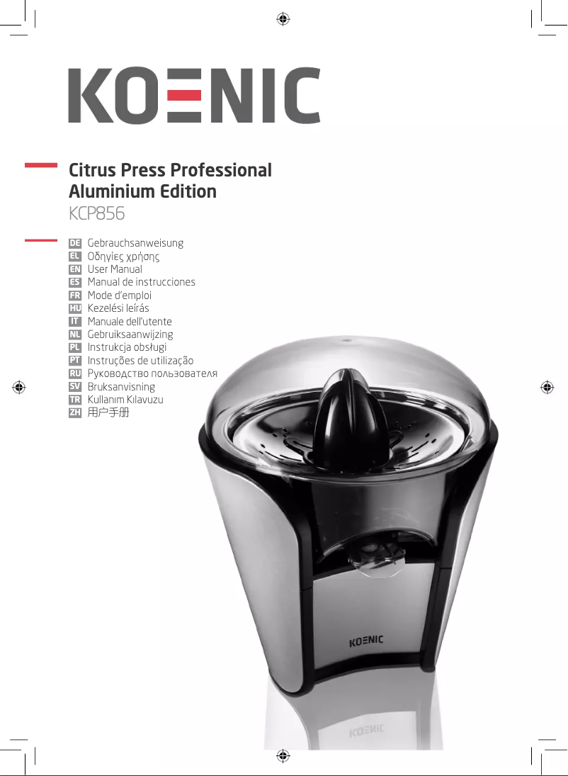 Page 1 de la notice Manuel utilisateur Koenic KCP856