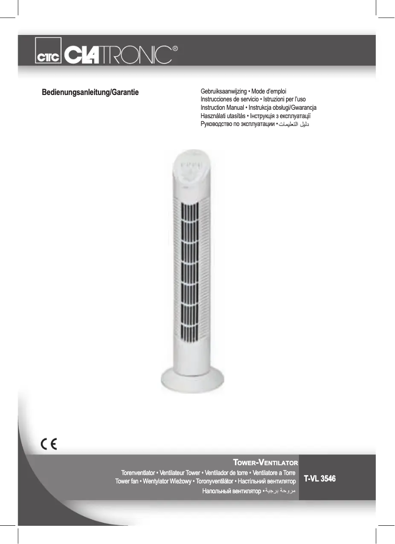 Page 1 de la notice Manuel utilisateur Clatronic T-VL 3546