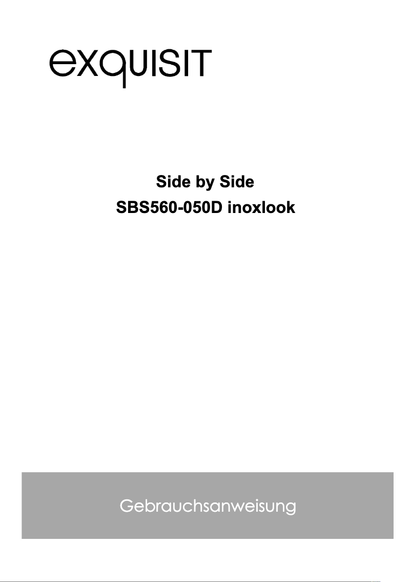 Page 1 de la notice Manuel utilisateur Exquisit SBS560-050D