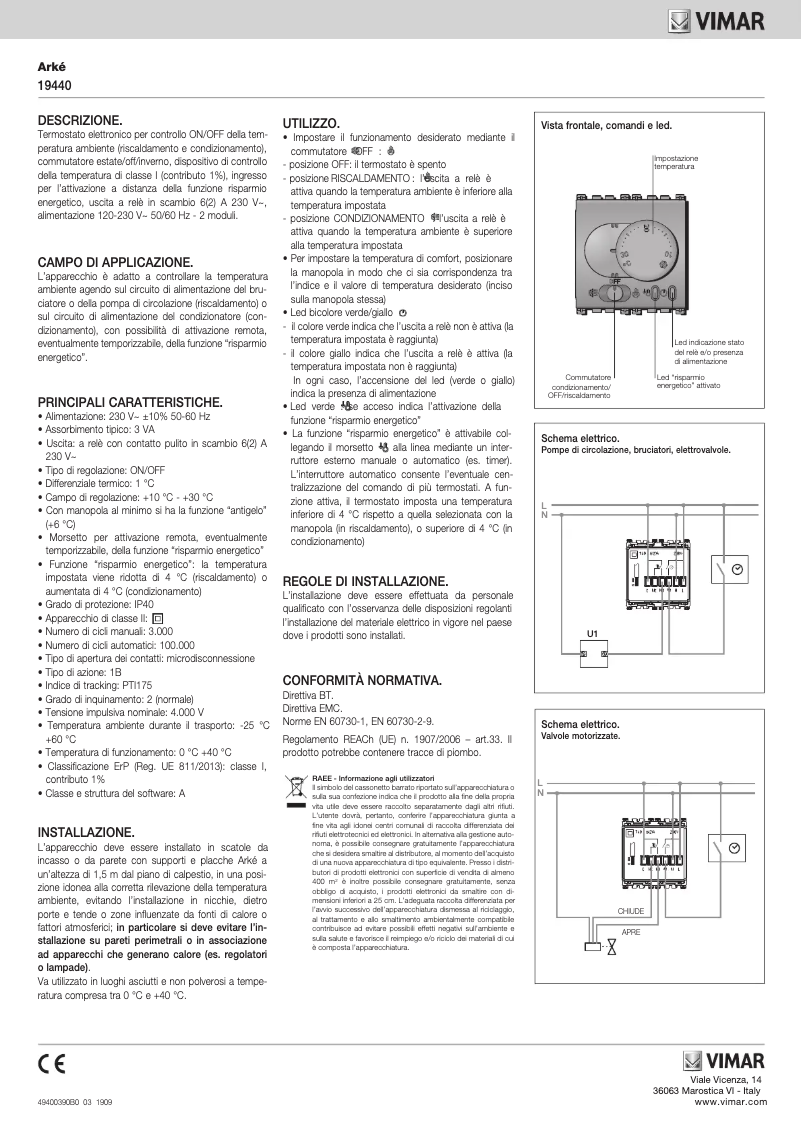 Página 1 del manual Manual de usuario Vimar 19440.B