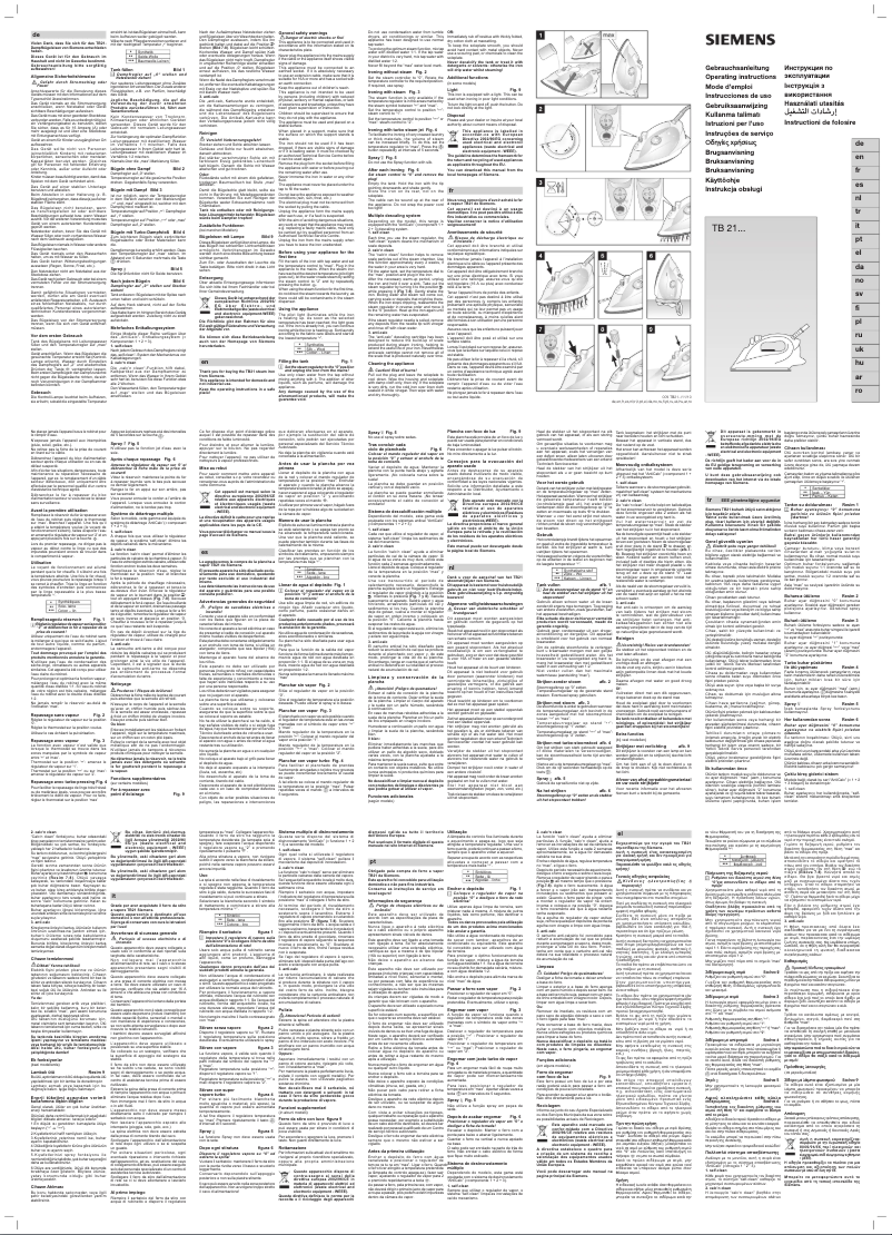 Page 1 de la notice Manuel utilisateur Siemens KF20R40