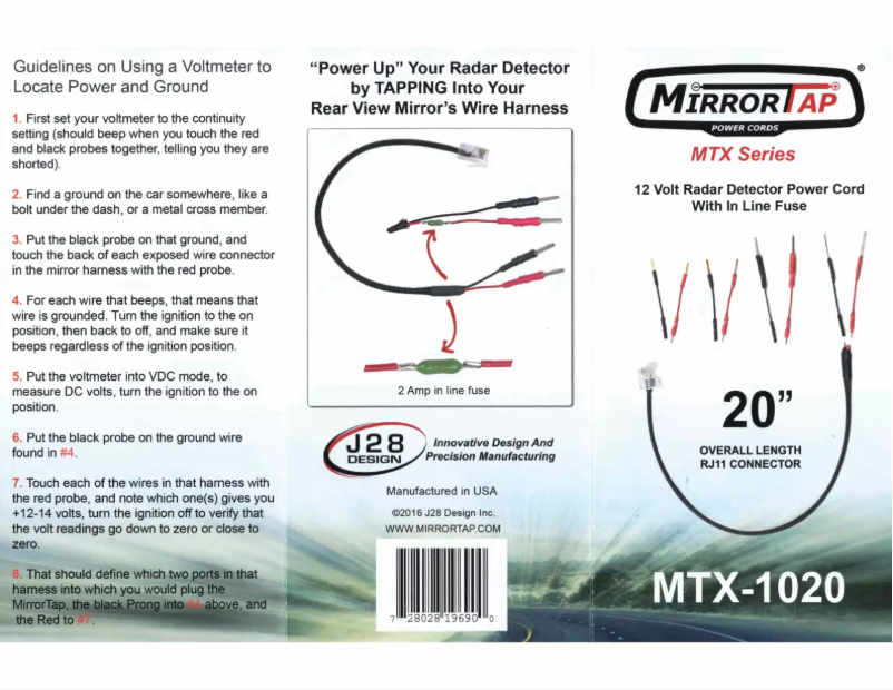 Page 1 de la notice Manuel utilisateur BlendMount MTX-1020