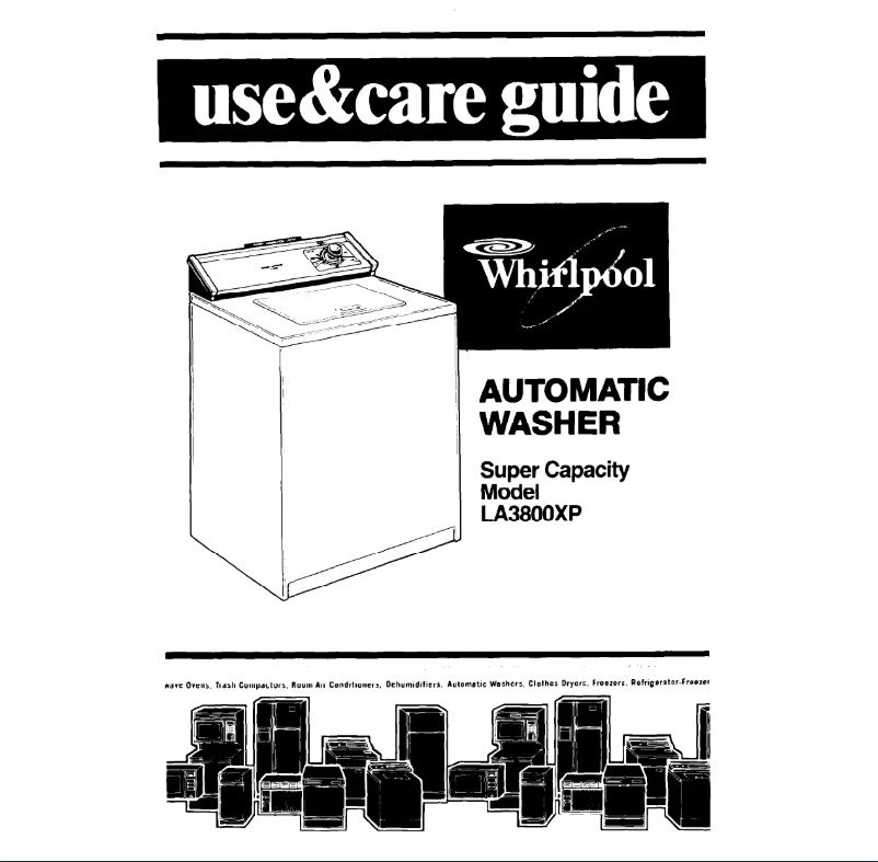 Página 1 del manual Manual de usuario Whirlpool LA3800XP