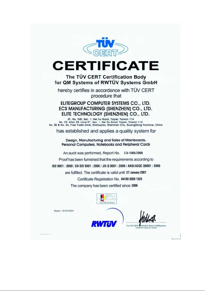 Page 1 de la notice Manuel utilisateur ECS P965T-A