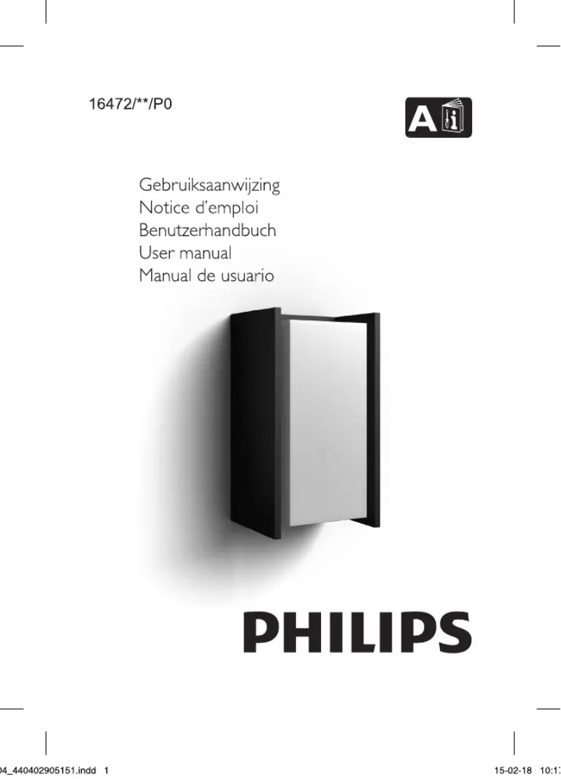 Page 1 of the manual User Manual Philips Hue Turaco