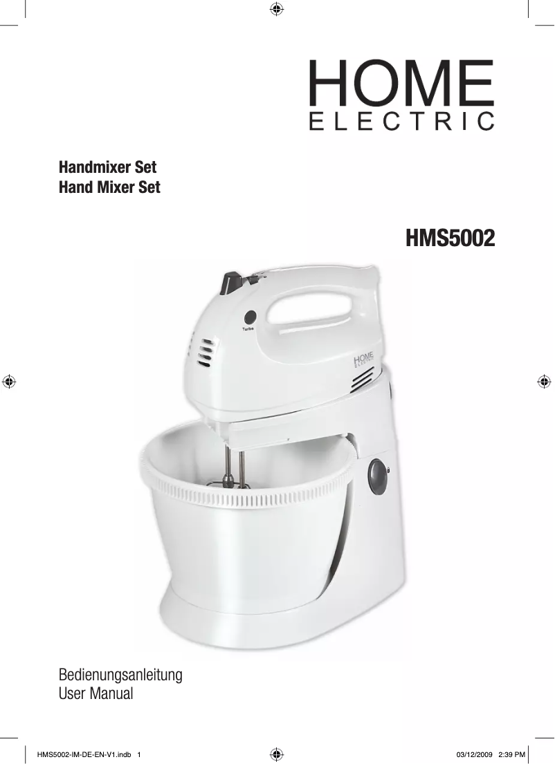 Page 1 de la notice Manuel utilisateur Home Electric HMS6002W