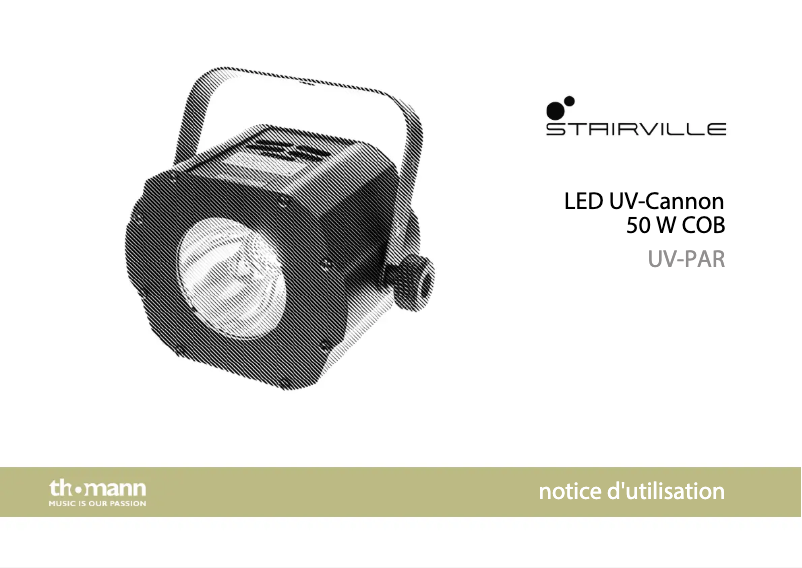 Page 1 of the manual User Manual Stairville LED UV-Cannon 50 W COB