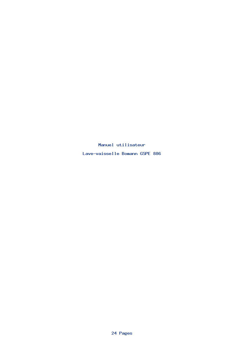 Page 1 de la notice Manuel utilisateur Bomann GSPE 886