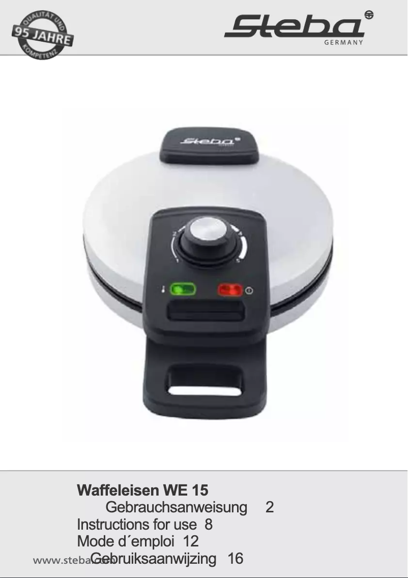 Page 1 de la notice Manuel utilisateur Steba WE 15