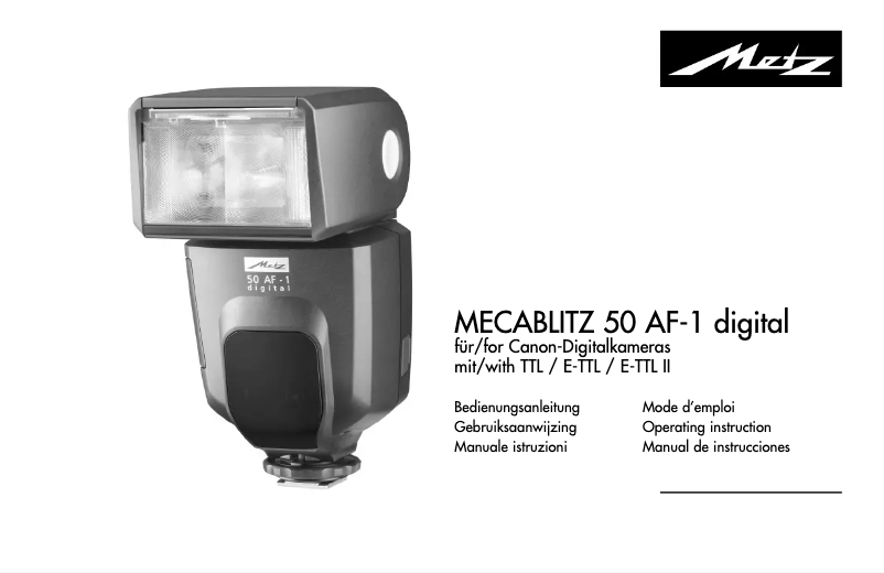 Página 1 del manual Manual de usuario Metz 50 AF-1 Digital