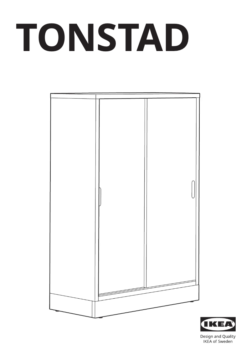 Page 1 de la notice Manuel utilisateur Ikea TONSTAD 104.892.31