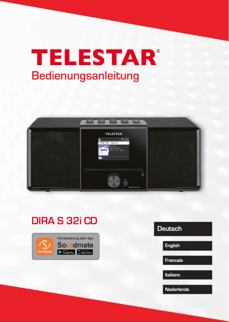 Page 1 de la notice Manuel utilisateur Telestar DIRA S32i CD