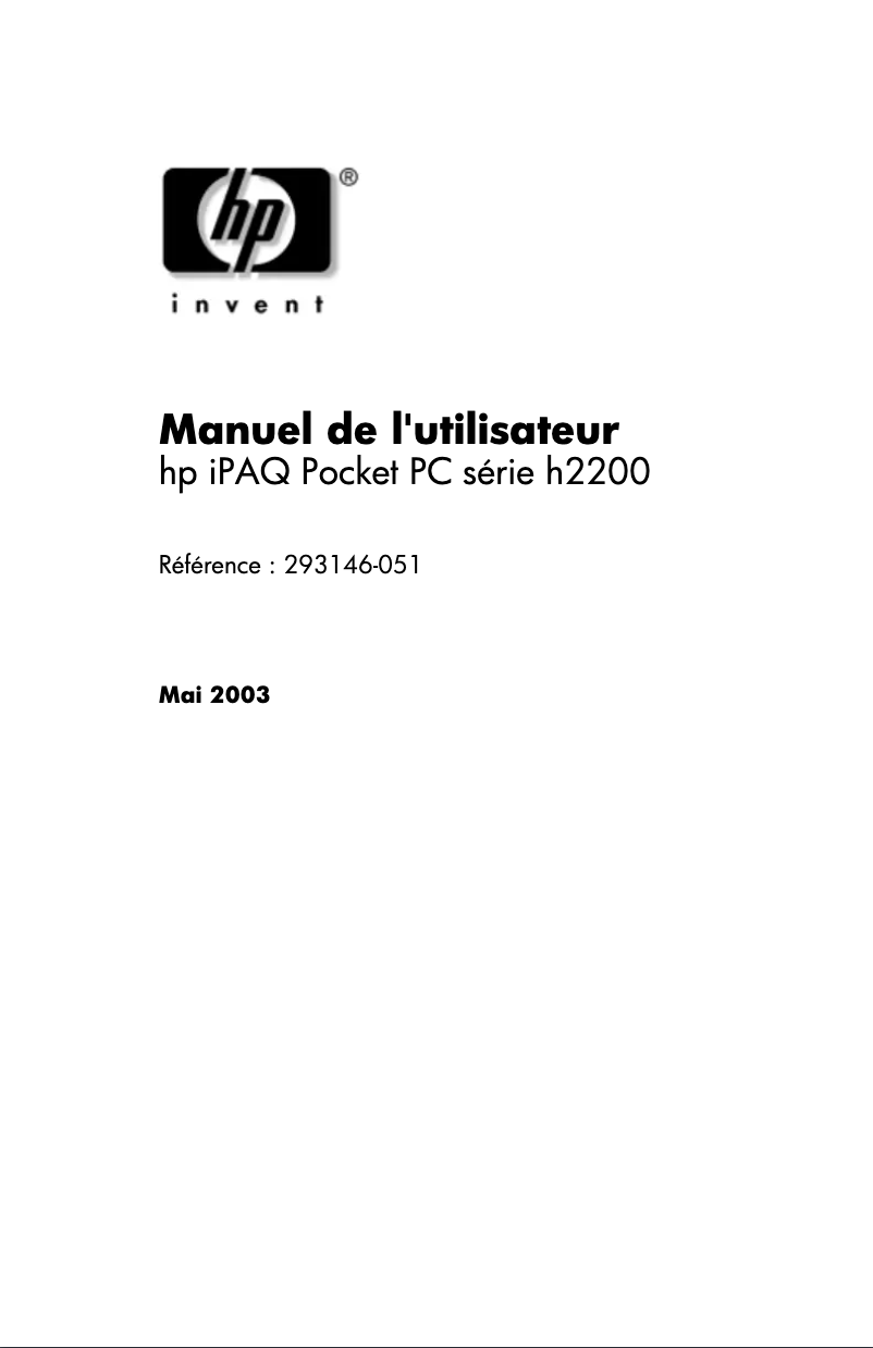 Page 1 of the manual User Manual HP iPAQ h2200