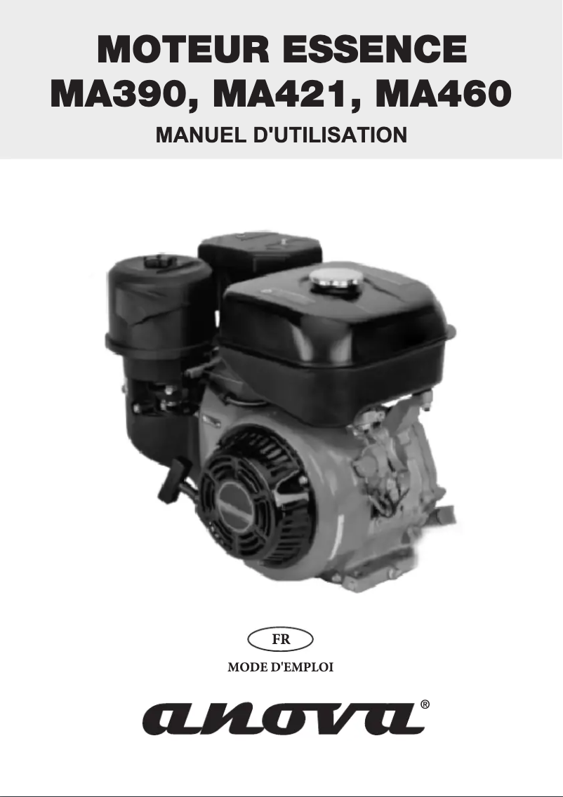Page 1 de la notice Manuel utilisateur Anova MA460