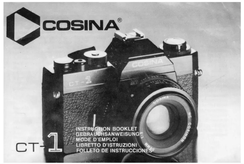 Page 1 of the manual User Manual Cosina CT-1