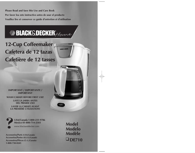 Page 1 de la notice Manuel utilisateur Black & Decker DE710
