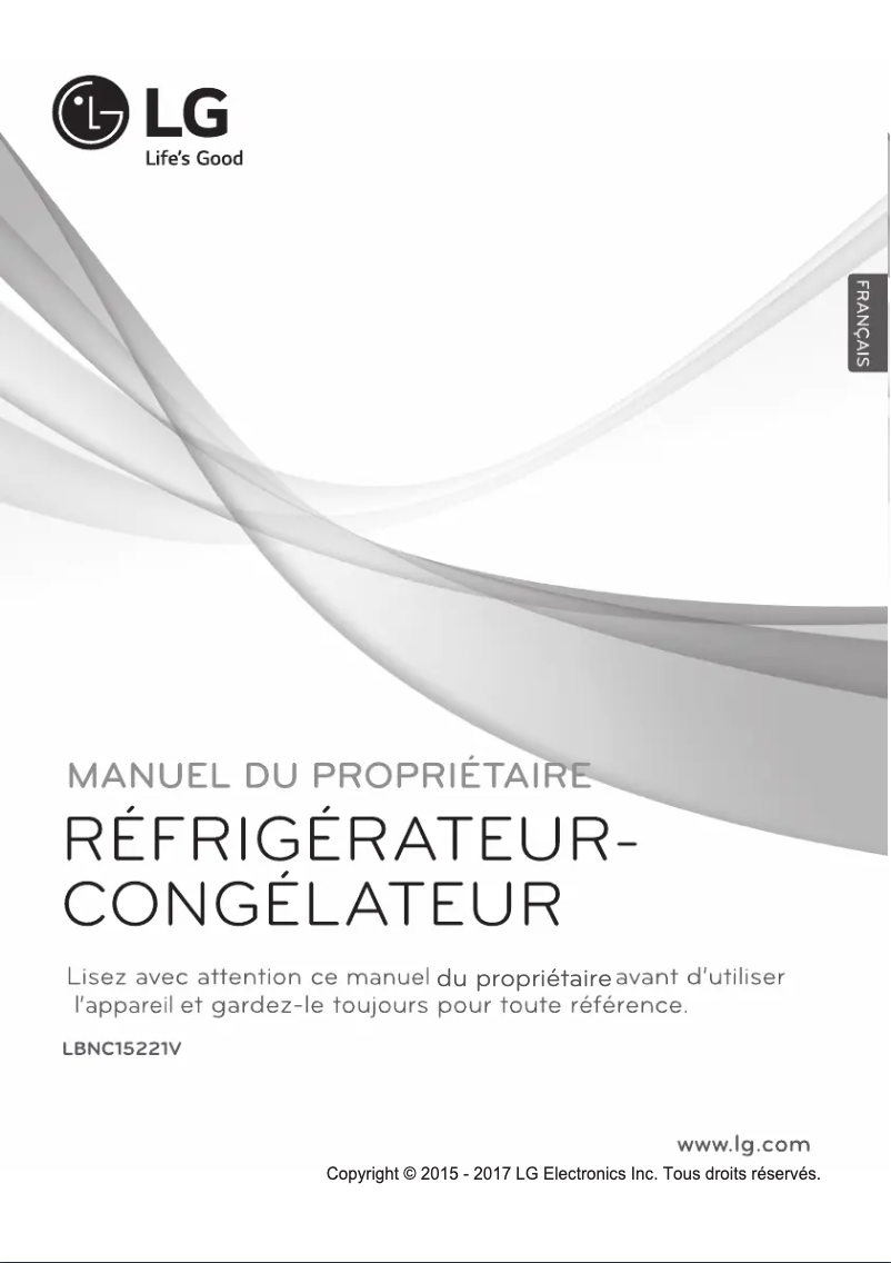 Page 1 de la notice Manuel utilisateur LG LBNC15221V