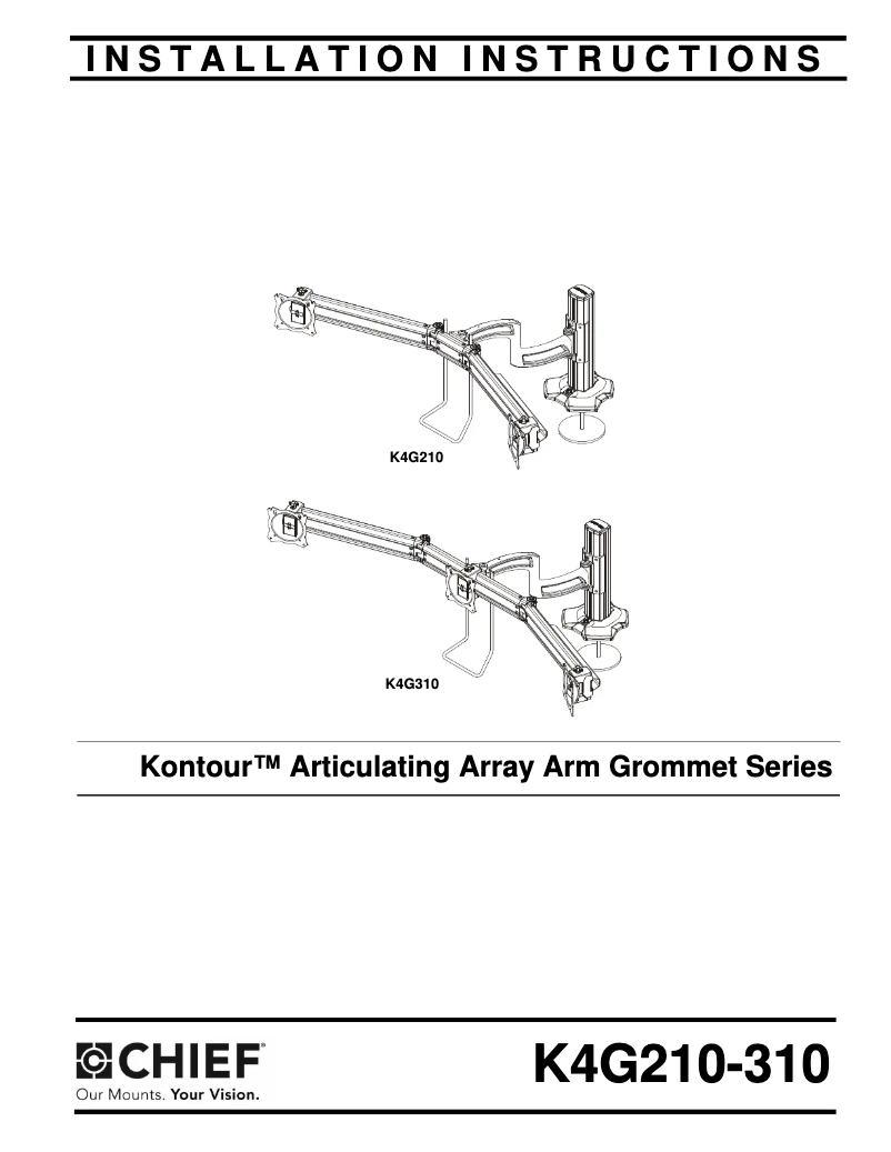 Page 1 de la notice Manuel utilisateur Chief K4G210B