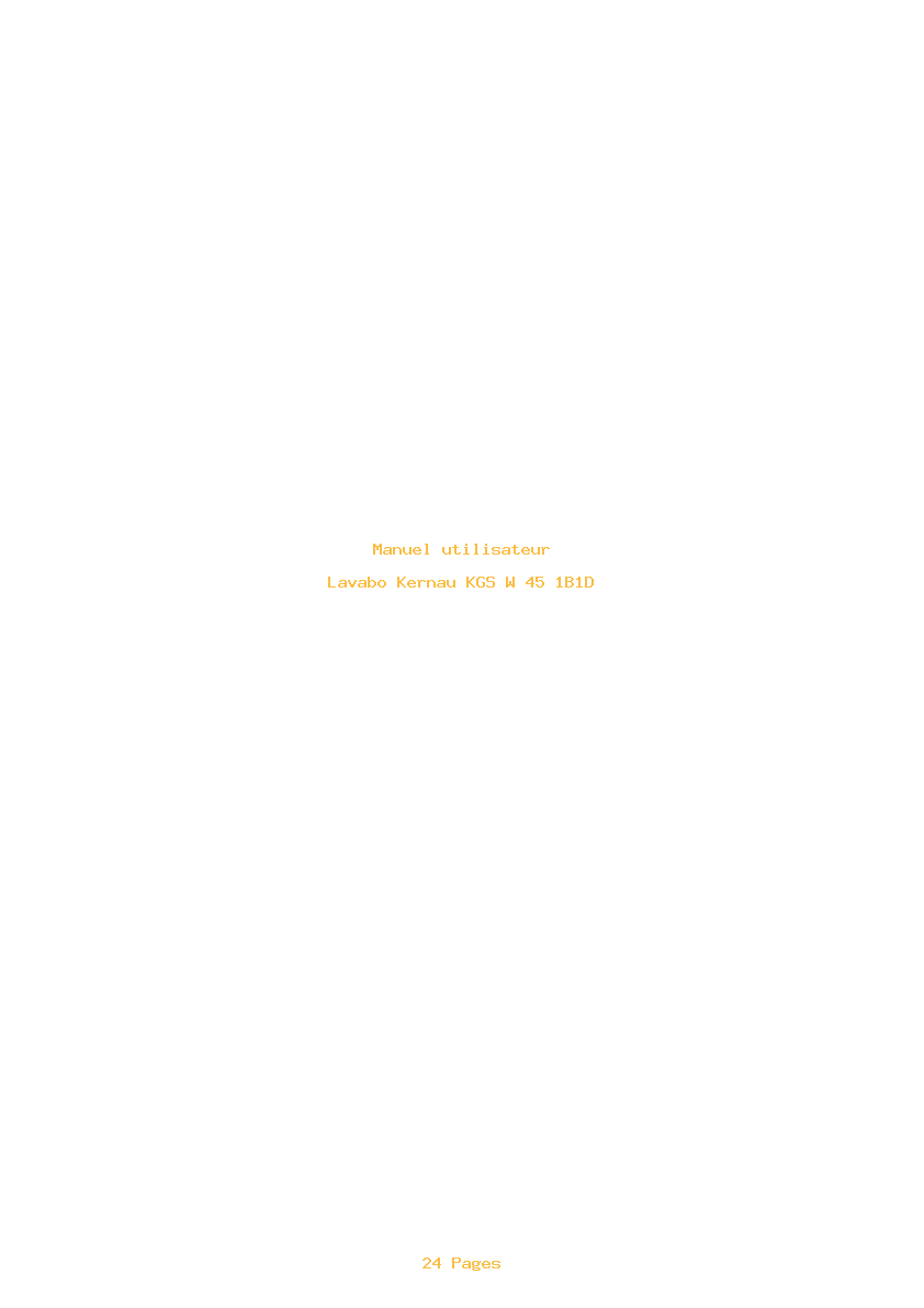 Page 1 de la notice Manuel utilisateur Kernau KGS W 45 1B1D