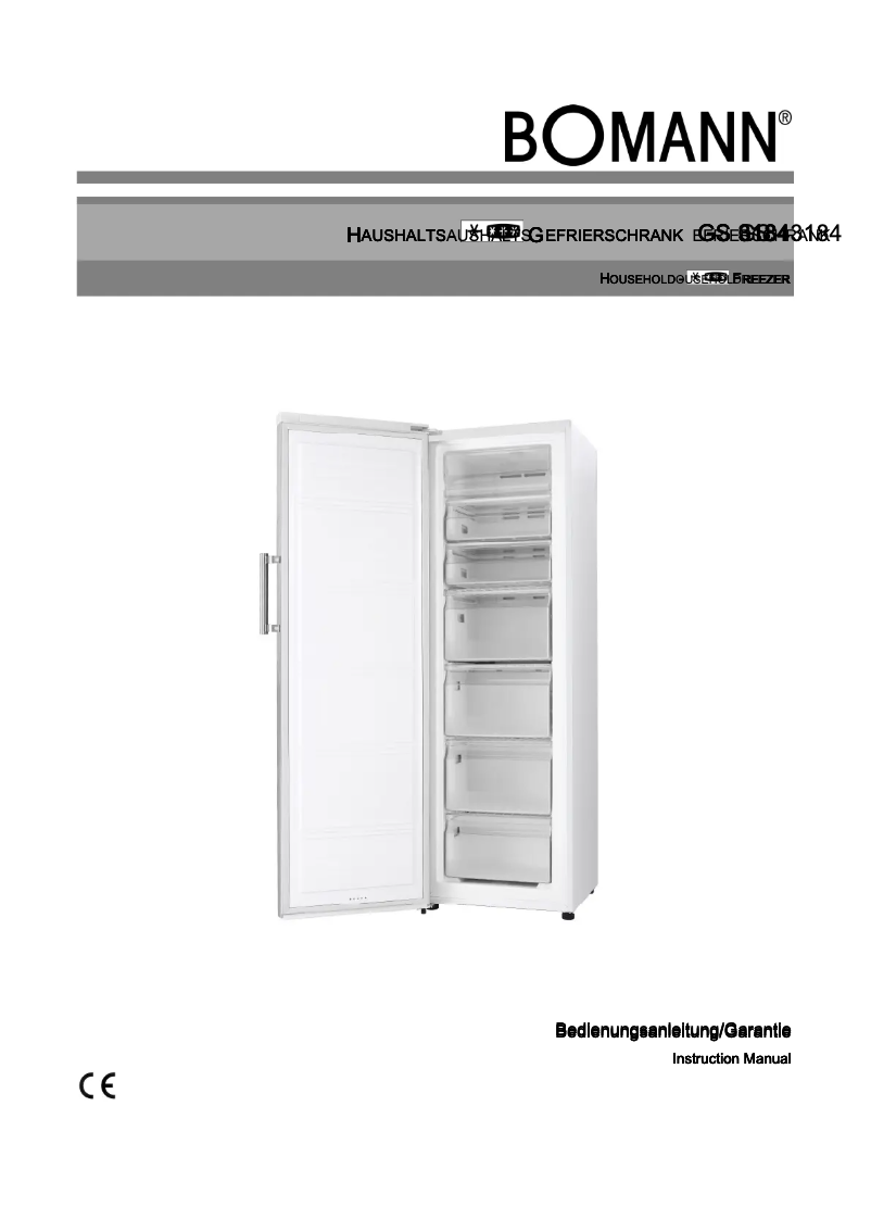 Page 1 de la notice Manuel utilisateur Bomann GS 3184